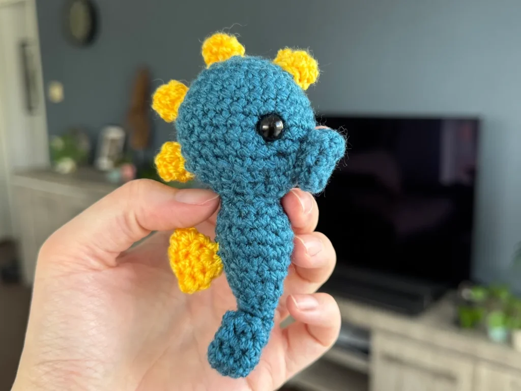 Gehaakte knuffeltje: zeepaardje
